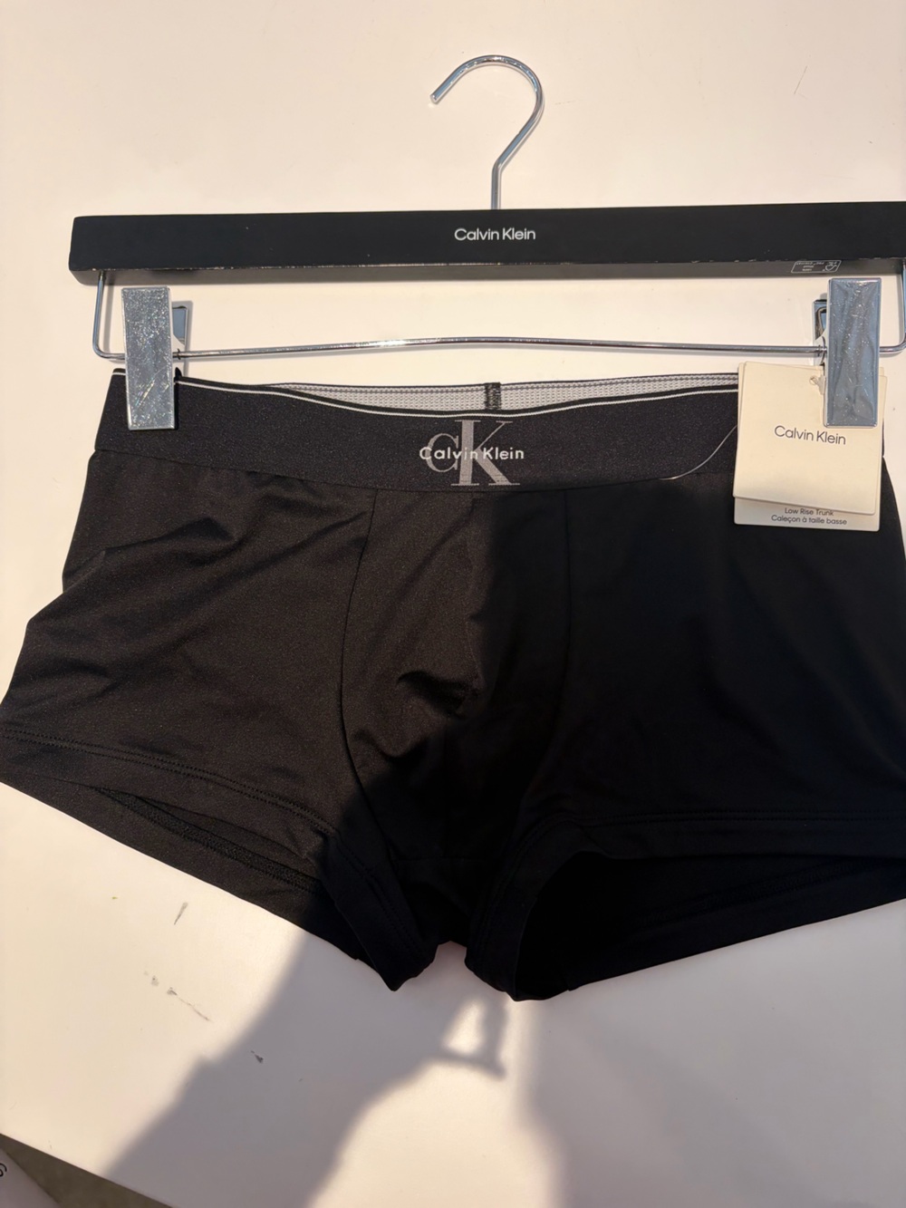 Calvin Klein  Men Microfiber Stretch steel low rise trunks black new